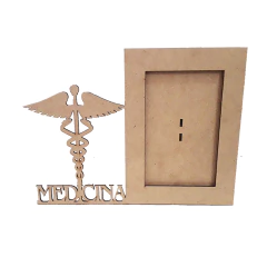 PORTA RETRATO PROFISSÃO MEDICINA 10X15CM (26X19CM)