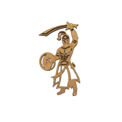 Recorte MDF Orixá Ogum 10x5,5cm