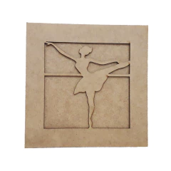 QUADRO 20X20CM BAILARINA PERNA CIMA COM FUNDO