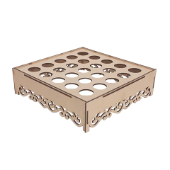 PORTA TUBETE QUADRADO ARABESCO 25X25X7CM