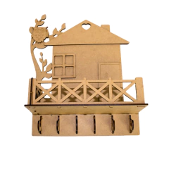 Porta Chaves MDF Casa Cerca Organizador 23x7cm
