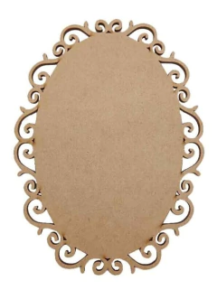 PLACA OVAL TRABALHADA LISA N°2 (TAMANHOS)