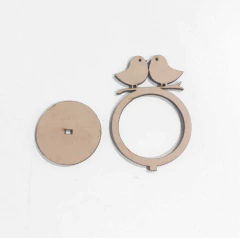 PORTA GUARDANAPO ANEL CASAL PÁSSAROS COM BASE