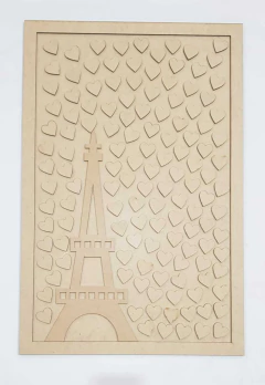 QUADRO ASSINATURA PARIS (TORRE + 150 CORACÕES) 64,5CMX42,5CM