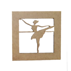 QUADRO 20X20CM BAILARINA PERNA CIMA