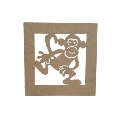 QUADRO 20X20CM MACACO