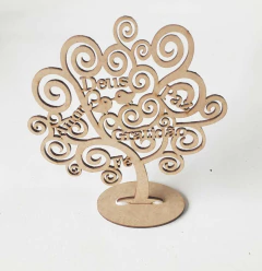 ARVORE CASAL DE PASSAROS COM DIZERES BASE