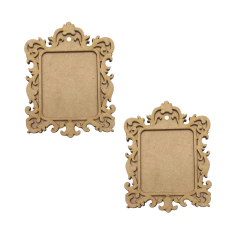 Kit 2 escapulários de porta barroco MDF cru 15x11cm