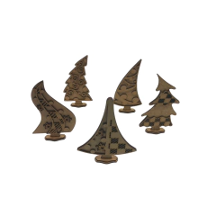 Enfeite MDF Árvore de Natal 3D divertido com Base