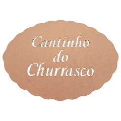 PLACA NUVEM CANTINHO DO CHURRASCO 29X21CM