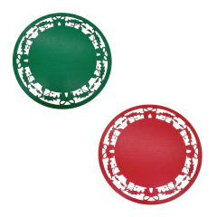 Sousplat MDF de Natal com Visco Decorativo 35cm