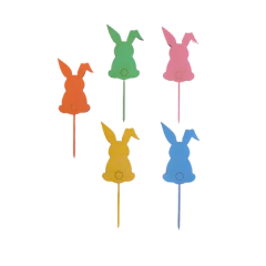 Topo de Bolo MDF Coelho de Páscoa 15,5x6cm