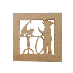 QUADRO 20X20CM MENINO ADESTRADOR