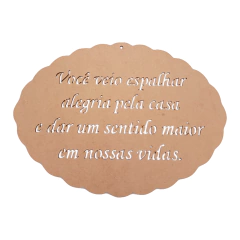 PLACA NUVEM VOCE VEIO ESPALHAR... 29X21CM