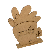 Decoração de Páscoa Casa Cenoura MDF 22x17cm