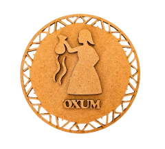 Medalhão Oxum MDF cru 13cm umbanda e candomblé
