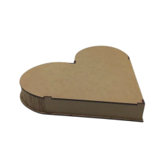 CAIXA LASER CORAÇÃO SANFONADA COM TAMPA 20x3CM