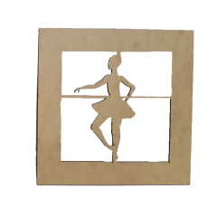 QUADRO 20X20CM BAILARINA MÃO NA CINTURA