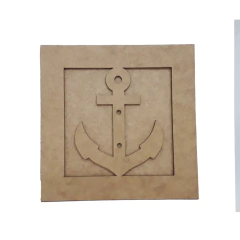 QUADRO 20X20CM ANCORA COM FUNDO
