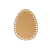 Base MDF fio de malha Crochê Ovo de Páscoa liso 20X14,5CM