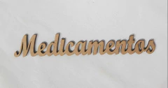 PALAVRA MEDICAMENTOS CURSIVA 19,5X3CM