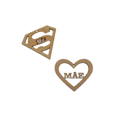 Chaveiro MDF dia das Mães 7x6cm