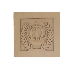 QUADRO 20X20CM COROA RAMO Nº 1 COM FUNDO