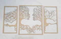 TRIO DE QUADROS CASAL ARVORE