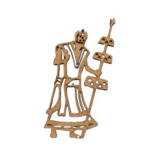 Recorte MDF Orixá Oxalufa 10x5,5cm