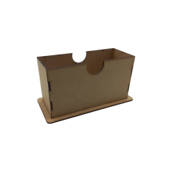 Porta Guardanapo MDF Retangular Liso 16x6,5x9cm