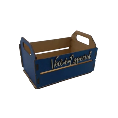 Caixote MDF Decorativo Você é Especial Azul