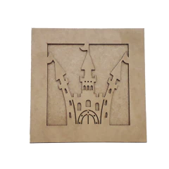 QUADRO 20X20CM CASTELO COM FUNDO
