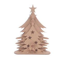 Trio Árvore de Natal MDF com Base 30x22cm