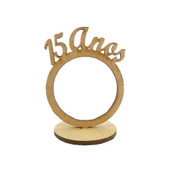 PORTA GUARDANAPO ANEL 15 ANOS COM BASE 7,5X4,5CM