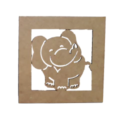 QUADRO 20X20CM ELEFANTE