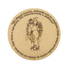 Mandala MDF Religiosa Anjo Miguel com Oração