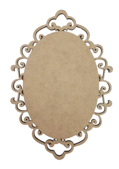 PLACA OVAL TRABALHADA LISA Nº12 (TAMANHOS)