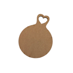 Placa MDF Decorativa Redonda Lisa 25x18,7cm Nº2 - 6mm