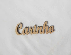 PALAVRA CARINHO CURSIVA