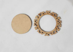 PLACA REDONDA TRABALHADA COM FUNDO Nº1