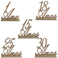 TOPO DE BOLO COM BASE 15X13CM (ANOS)