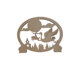 PLACA MATERNIDADE CEGONHA 27X22CM