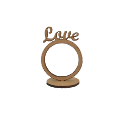 PORTA GUARDANAPO ANEL LOVE COM BASE 7,5X4,5CM