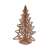 Árvore de Natal MDF de Encaixe Trabalhada 15x12cm Cru