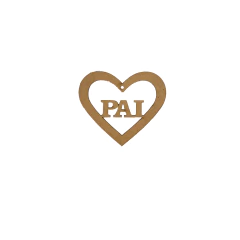 CHAVEIRO CORACAO PAI 7X6CM