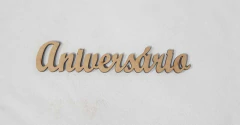 PALAVRA ANIVERSÁRIO CURSIVA 15X3CM