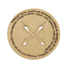 Mandala MDF Espada de Ogum com Oração