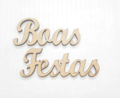 PALAVRA BOAS FESTAS COM BASE