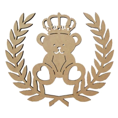 URSO COROA COM RAMO (TAMANHOS)