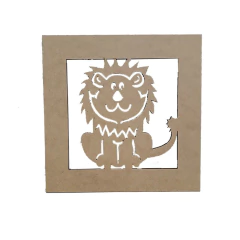 QUADRO 20X20CM LEÃO